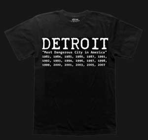 DETROIT "MOST DANGEROUS CITY IN AMERICA T-SHIRT"