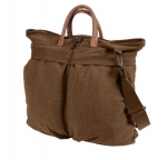 VINTAGE BROWN CANVAS HELMET BAG
